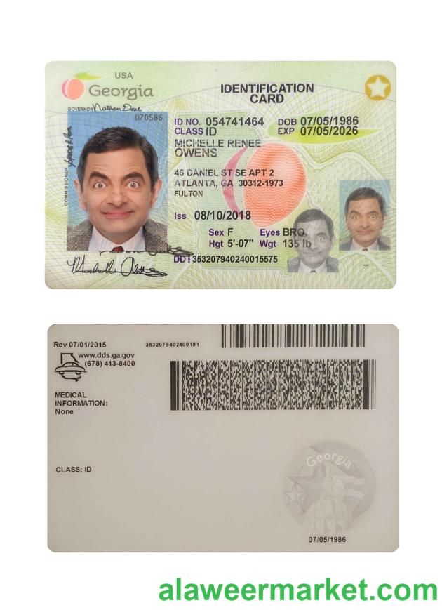 USA Georgia ID card 2018-present